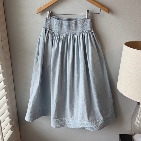 COS Light Blue Elastic Waist Midi Skirt - Picture 7 of 8